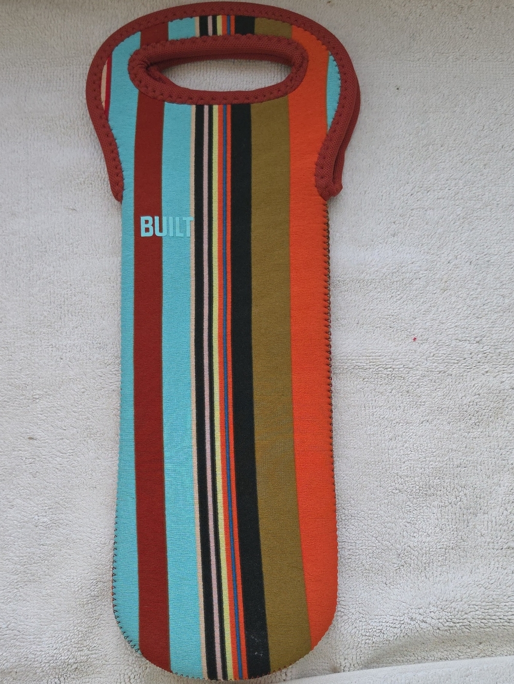 BUILT Striped Neoprene Wine Carrier - Multicolor Stripe